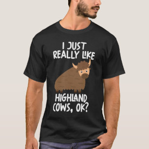T-shirt J'Aime Vraiment Les Vaches Highland Ok