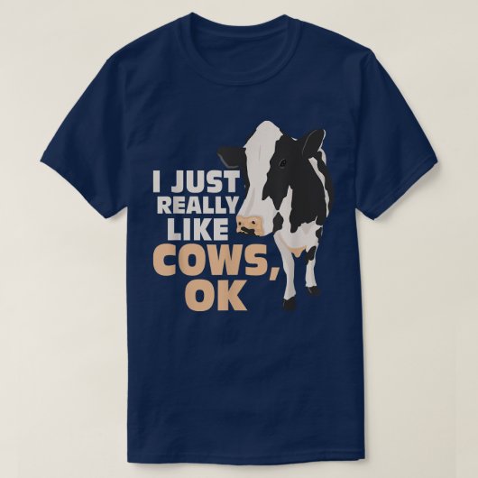 T-shirt J'Aime Vraiment Les Vaches, Ok Les Animaux De Ferm (Design devant)