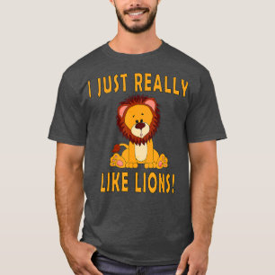 T-shirt J'Aime Vraiment Lions mignon bébé lion safari