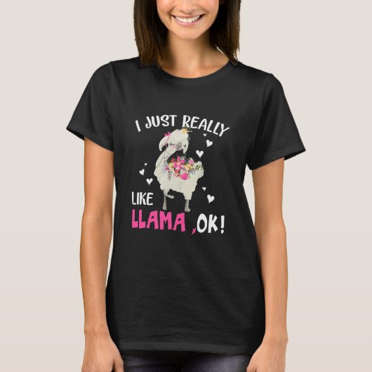 T-shirt J'Aime Vraiment Llama (Devant)