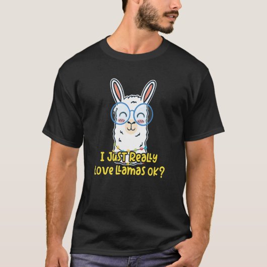 T-shirt J'aime vraiment Llamas et Alpacas et beaucoup d'au (Devant)