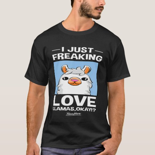 T-shirt J'Aime Vraiment Llamas Ok Drôle Llama Lover Gra (Devant)