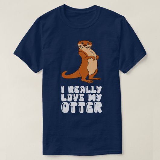 T-shirt J'Aime Vraiment Ma Otter (Design devant)