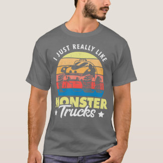 T-shirt J'aime vraiment Monster Trucks