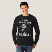 T-shirt J'Aime Vraiment Pandas Cute Géant Panda 1 (Devant entier)