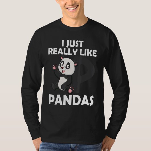 T-shirt J'Aime Vraiment Pandas Cute Géant Panda 1 (Devant)