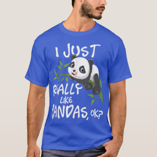 T-shirt J'Aime Vraiment Pandas Cute Kawaii Panda Lover