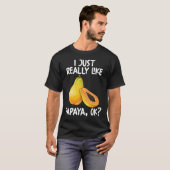T-shirt J'Aime Vraiment Papaya Ok (Devant entier)