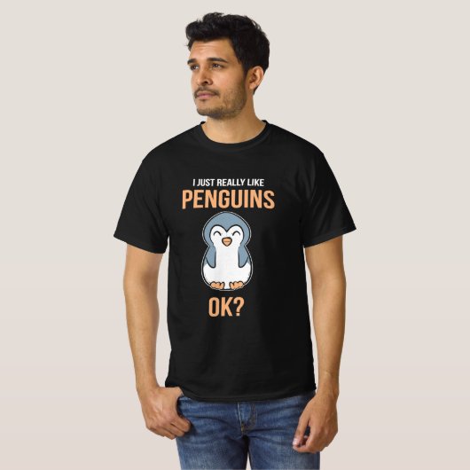 T-shirt J'Aime Vraiment Penguin (Devant entier)