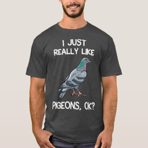 T-shirt j'aime vraiment pigeons ok propriétaire amoureux c