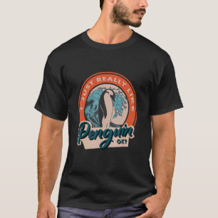 T-shirt J'Aime Vraiment Pingouin Ok Pingouin Mal