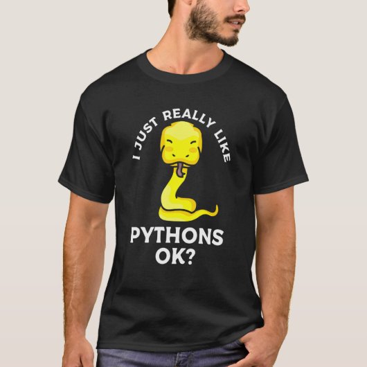 T-shirt J'Aime Vraiment Pythons Ok Ball Python Snake Re (Devant)