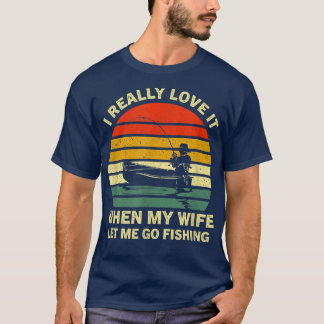 T-shirt J'Aime Vraiment Quand Ma Femme Drôle Pêche Adulte