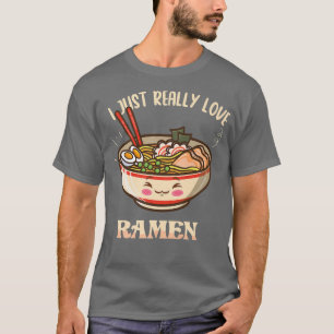 T-shirt J'Aime Vraiment Ramen Food Bowl Cuisine Asiatique 