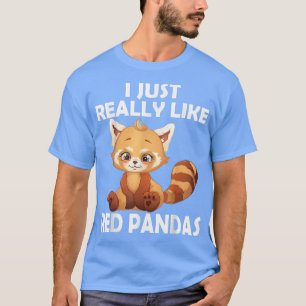 T-shirt J'Aime Vraiment Red Pandas Mignonne Red Panda Love