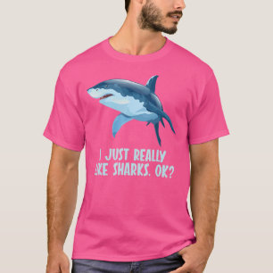 T-shirt J'aime vraiment Sharks ok Shark