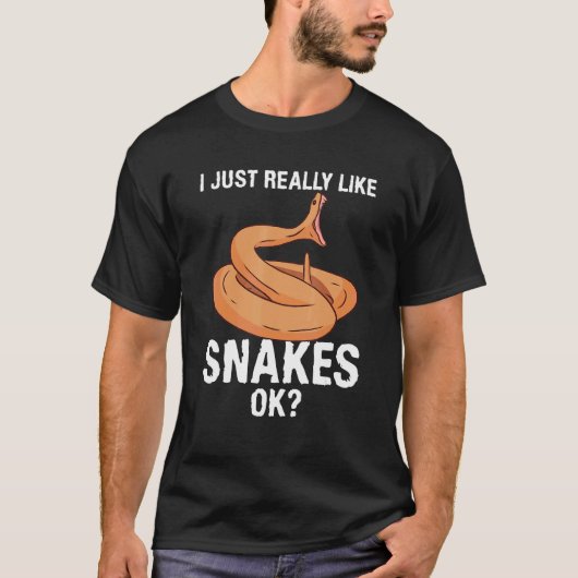 T-shirt J'Aime Vraiment Snakes Ok Python Snake (Devant)