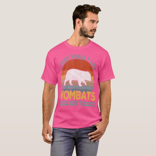 T-shirt J'Aime Vraiment Wombat Funny Wombat (Devant entier)