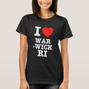 T-shirt J'aime Warwick Rhode Island RI Amour