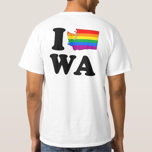 T-SHIRT J'AIME WASHINGTON GAI (Dos)