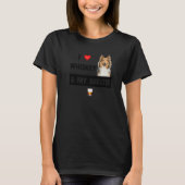 T-shirt J'Aime Whiskey Et Mon Sheltie Maman Papa Shetland (Devant)