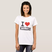T-SHIRT J'AIME WILLIAM (Devant entier)