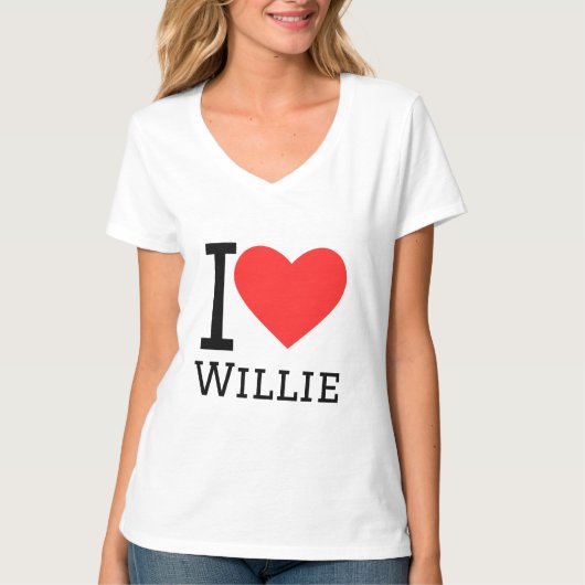 T-shirt J'aime willie (Devant)