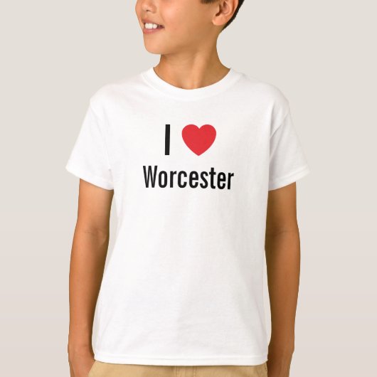 T-shirt J'aime Worcester (Devant)