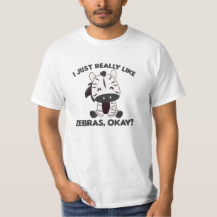 T-shirt J'Aime Zebras Ok Sweet Zebra Safari Zoo