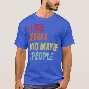 T-shirt J'Aime Zebras Peut-Être 3 Personnes