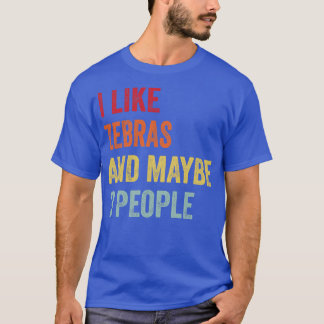 T-shirt J'Aime Zebras Peut-Être 3 Personnes