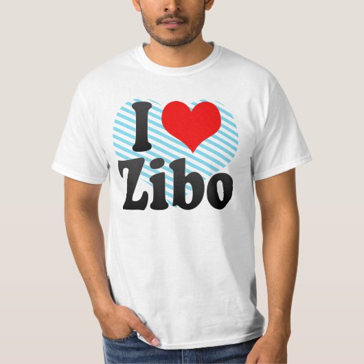 T-shirt J'aime Zibo, Chine. OE AI Zibo, Chine (Devant)