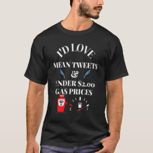 T-shirt J'aimerais des tweets moyens et moins de 200 prix