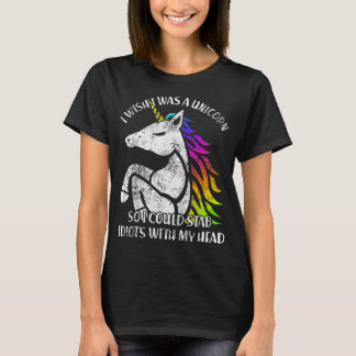 T-shirt J'Aimerais Être Une Unicorne Pour Que Je Puisse St