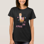 T-shirt J'Aimerais Vraiment Alpacas Huacaya Pako Lama Alpa (Devant)