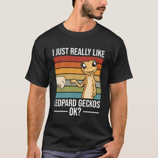 T-shirt J'Aimerais Vraiment Leopard Geckos Leopard Gecko (Devant)