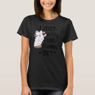 T-shirt J'Aimerais Vraiment Llama Ok Llama Alpaca