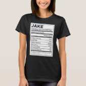 T-shirt Jake Information sur la nutrition Problème Résoudr (Devant)
