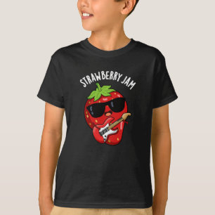 T-shirt Jam fraise Funny Fruit Pun Dark BG