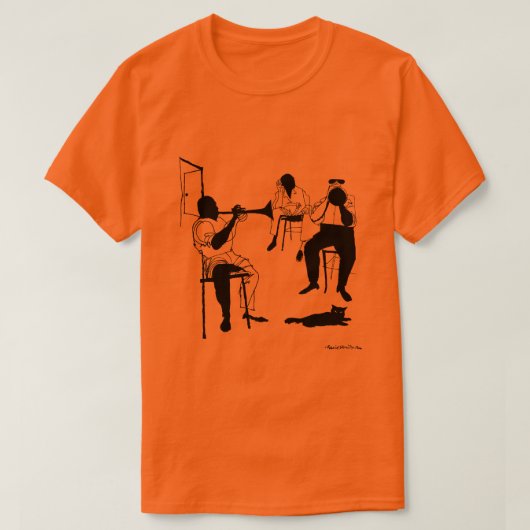 T-shirt Jam Session Jazz Vintage Illustration (Design devant)