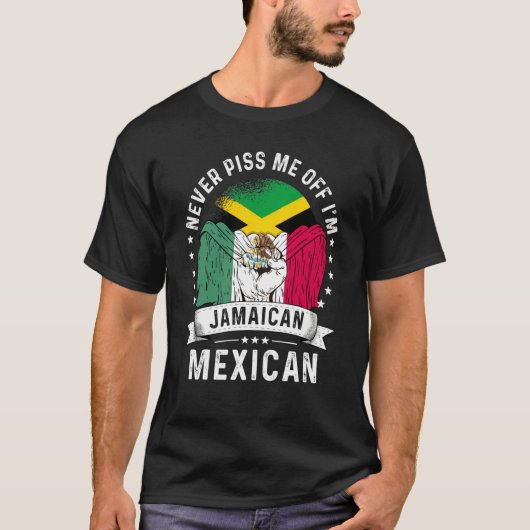 T-shirt Jamaica Flag Mexico Grown Humor Citizen Pride (Devant)