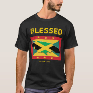 T-shirt JAMAICA GRENADA Écriture chrétienne à double patri