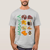 T-shirt JAMAICA Jamaïcain Foods Caribbean Island Cuisine (Devant)