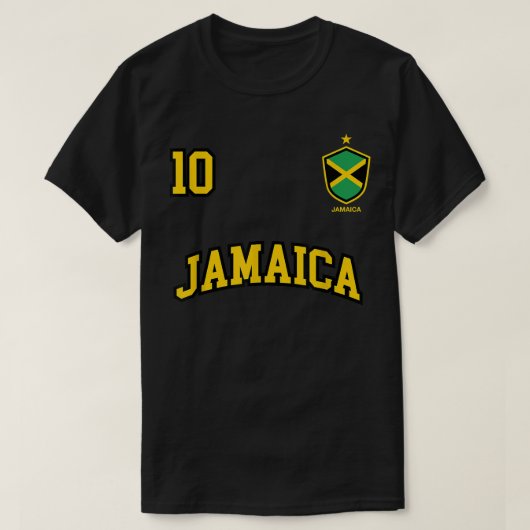 T-shirt Jamaica  Number 10 Soccer Team Sports Jamaican Fla (Design devant)