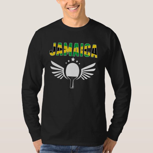 T-shirt Jamaica Ping Pong Jamaican Table Tennis Suppor (Devant)