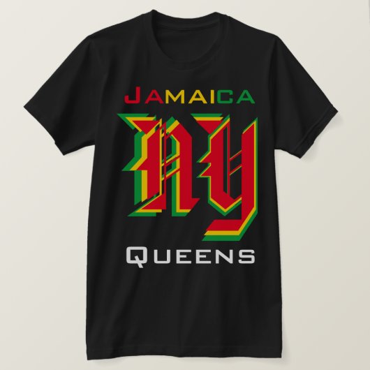 T-shirt Jamaica Queens Blk. (Design devant)