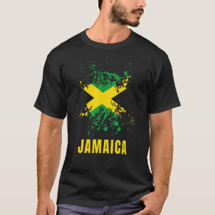 T-shirt Jamaica Retro Vintage Watercolors Sport Jamaican F