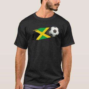 T-shirt Jamaica Soccer Ball Jamaïque Drapeau Jersey - Jama