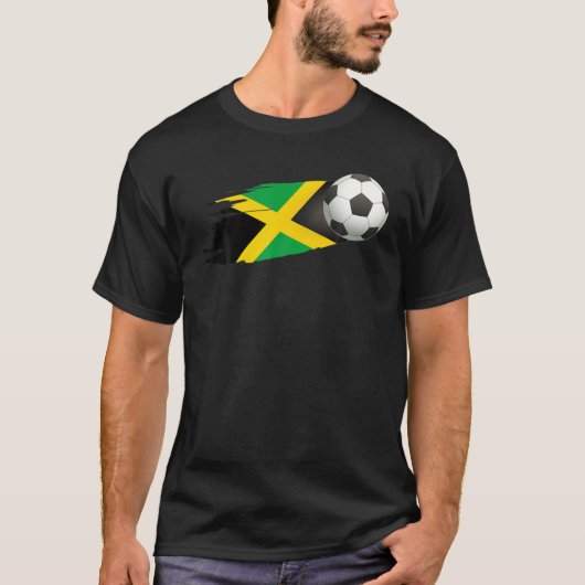 T-shirt Jamaica Soccer Ball Jamaïque Drapeau Jersey - Jama (Devant)