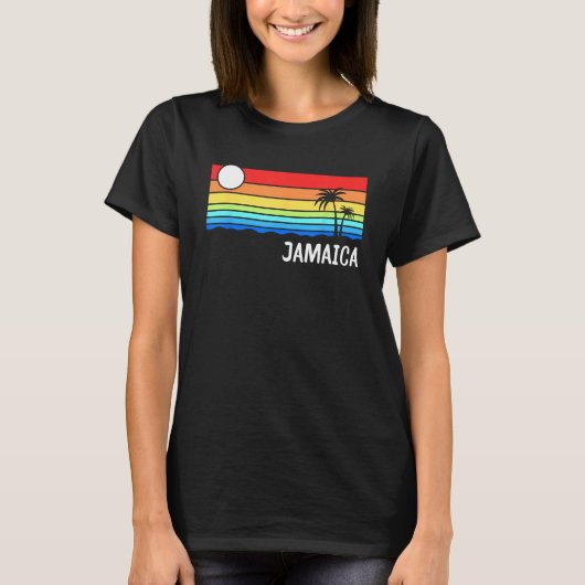 T-shirt Jamaica Sunset Design Jamaican Island Vacation Jam (Devant)